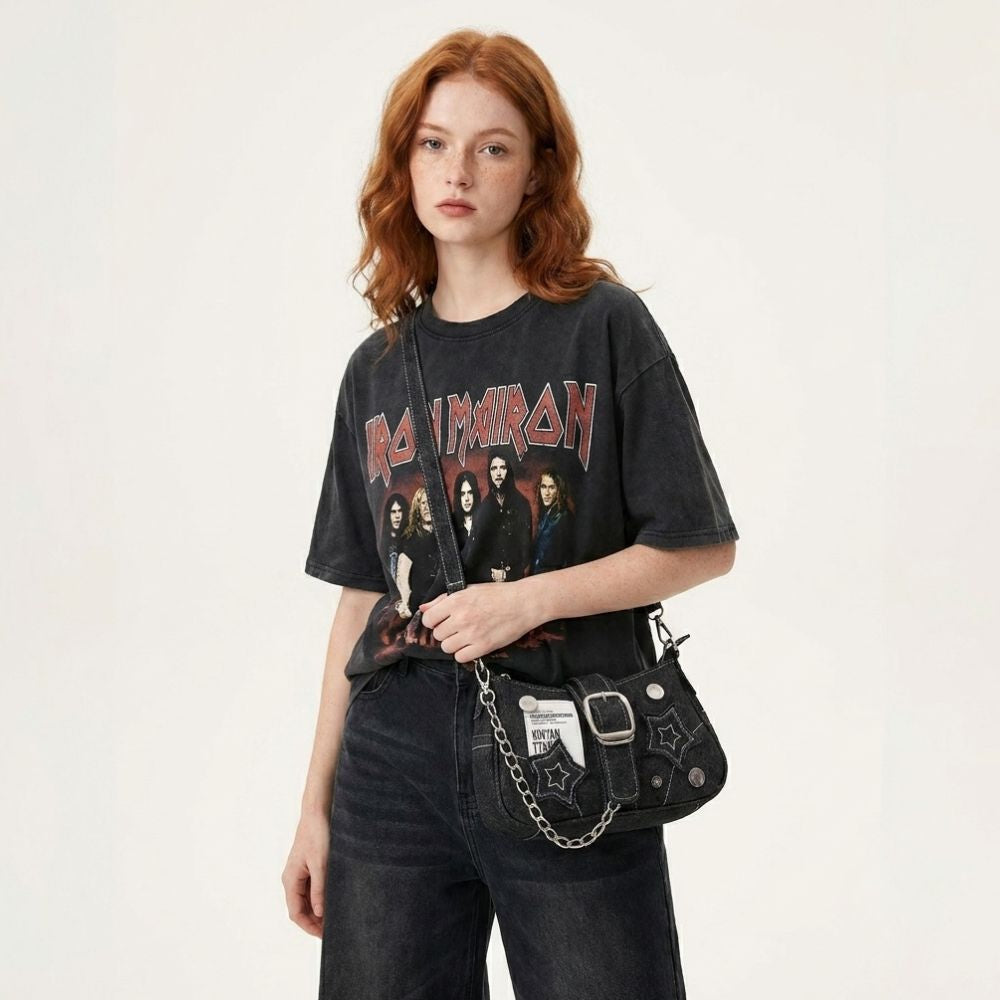 Star Denim Bag